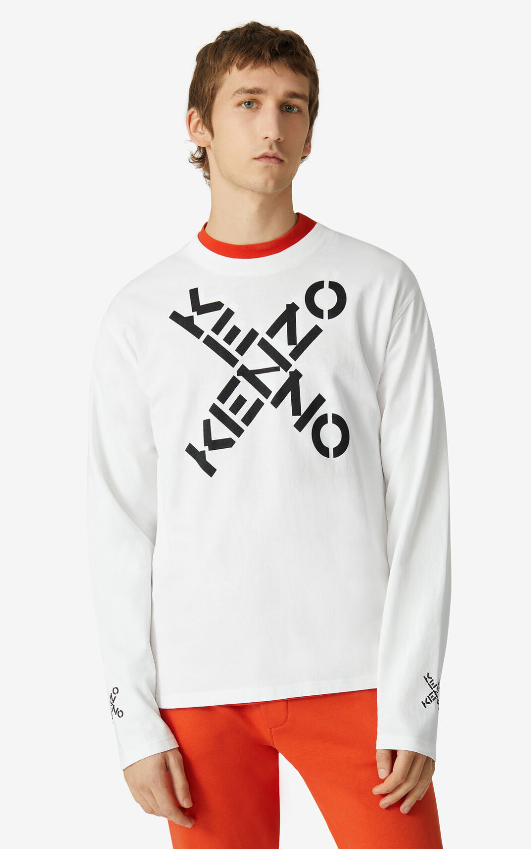 T Shirt Kenzo Homme Sport Big X Blanche ELCAW-2739